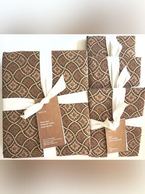 West Elm Diamond Lattice Floral K/CK Duvet Cover & 3 Euro Shams NWT Retail $296
